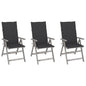 Garden Reclining Chairs 2 Pcs With Cushions Solid Wood Acacia