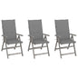 Garden Reclining Chairs 2 Pcs With Cushions Solid Wood Acacia