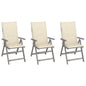 Garden Reclining Chairs 2 Pcs With Cushions Solid Wood Acacia