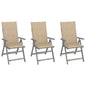 Garden Reclining Chairs 2 Pcs With Cushions Solid Wood Acacia