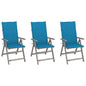 Garden Reclining Chairs 2 Pcs With Cushions Solid Wood Acacia