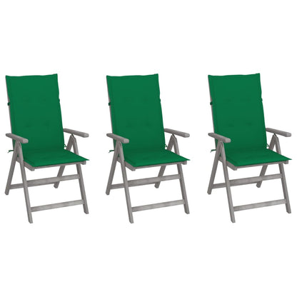 Garden Reclining Chairs 2 Pcs With Cushions Solid Wood Acacia