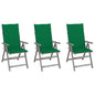 Garden Reclining Chairs 2 Pcs With Cushions Solid Wood Acacia