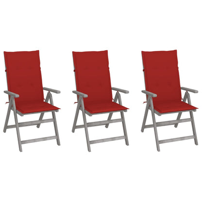 Garden Reclining Chairs 2 Pcs With Cushions Solid Wood Acacia