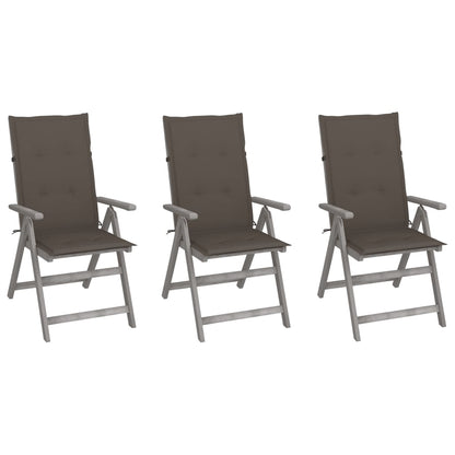 Garden Reclining Chairs 2 Pcs With Cushions Solid Wood Acacia