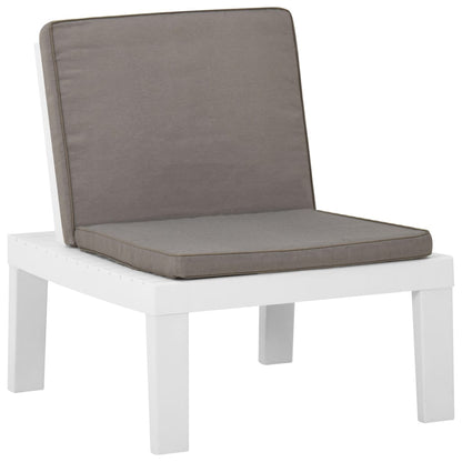 Garden Lounge Chairs With Cushions 2 Pcs Plastic