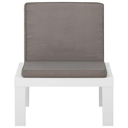 Garden Lounge Chairs With Cushions 2 Pcs Plastic