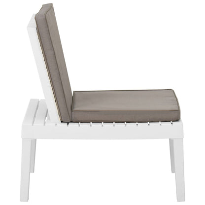 Garden Lounge Chairs With Cushions 2 Pcs Plastic
