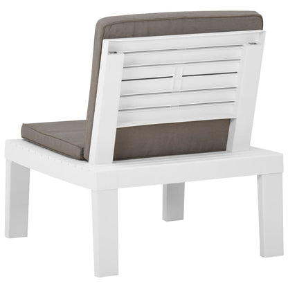Garden Lounge Chairs With Cushions 2 Pcs Plastic