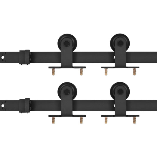 Sliding Door Hardware Kits 2 Pcs Steel