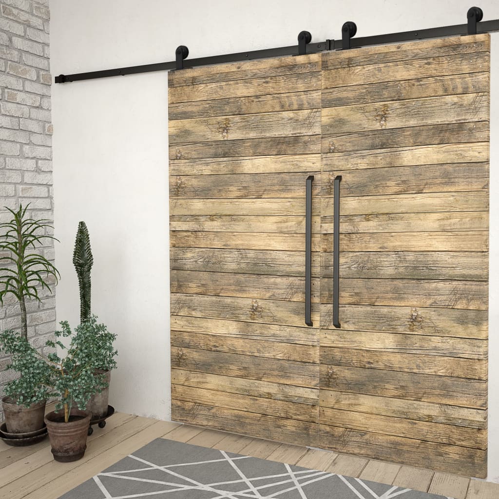 Sliding Door Hardware Kits 2 Pcs Steel