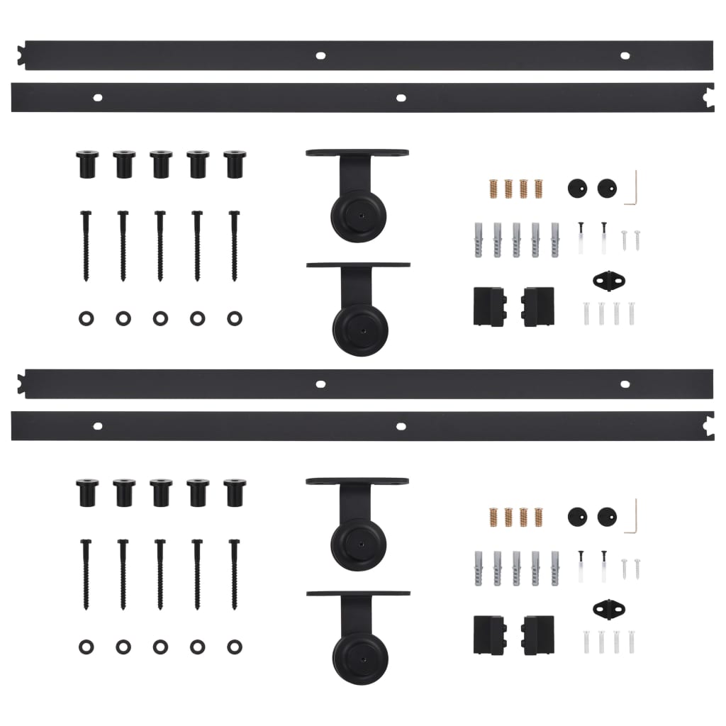 Sliding Door Hardware Kits 2 Pcs Steel