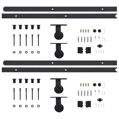 Sliding Door Hardware Kits 2 Pcs Steel