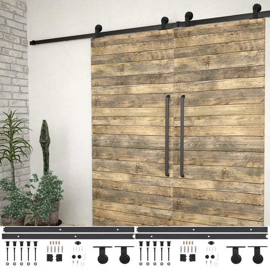 Sliding Door Hardware Kits 2 Pcs Steel