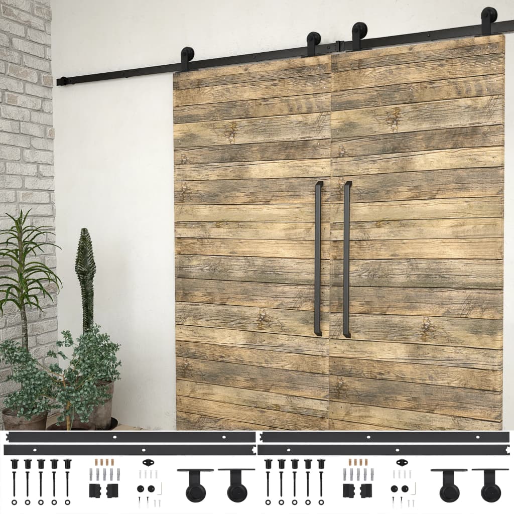 Sliding Door Hardware Kits 2 Pcs Steel