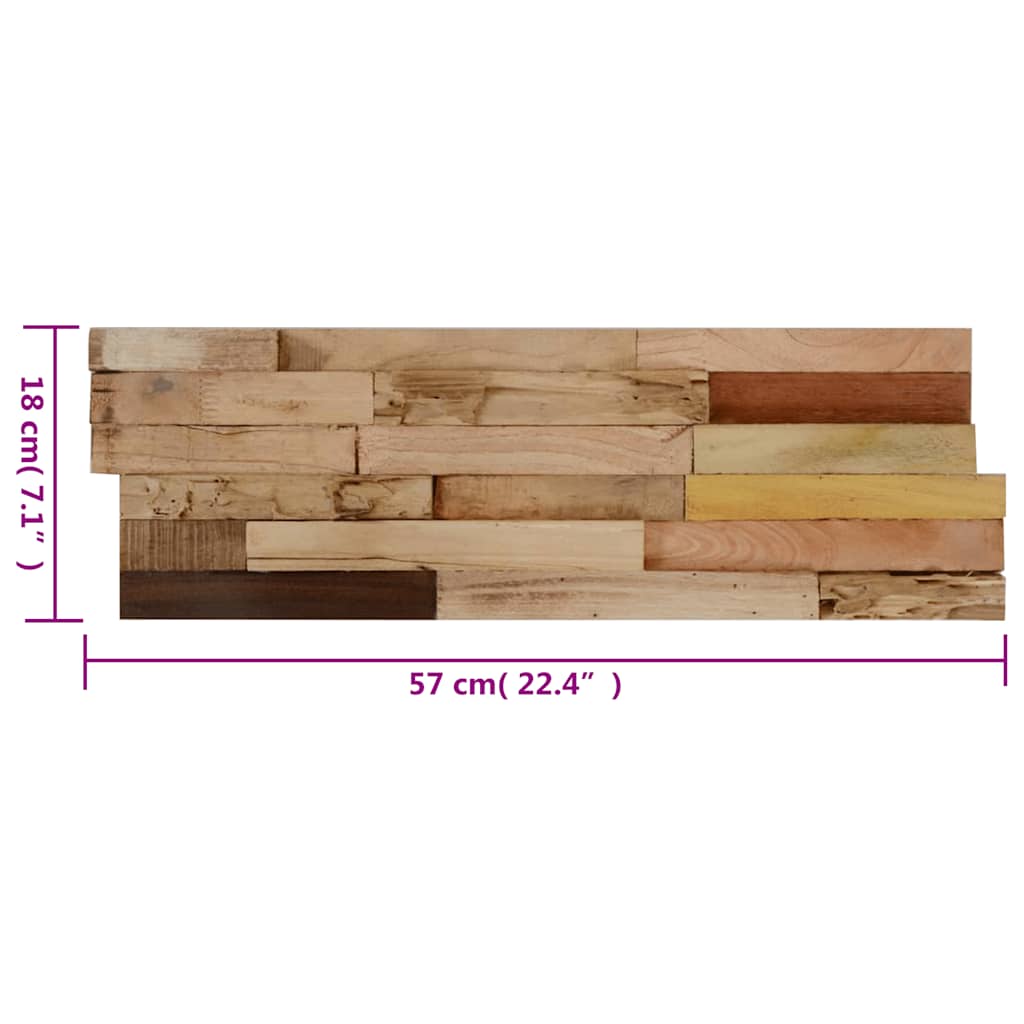 Wall Cladding Panels 10 Pcs 1.03 M² Recycled Teak Wood