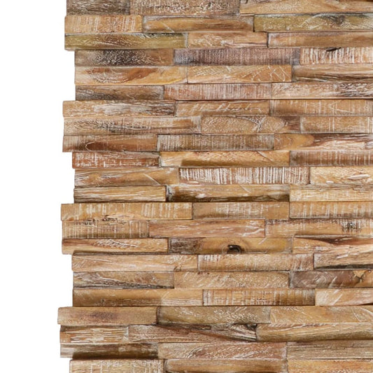 3D Wall Cladding Panels 10 Pcs 1.01 M² Solid Teak Wood