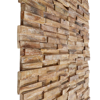3D Wall Cladding Panels 10 Pcs 1.01 M² Solid Teak Wood