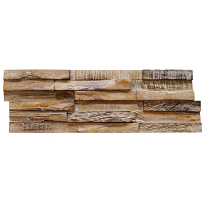 3D Wall Cladding Panels 10 Pcs 1.01 M² Solid Teak Wood