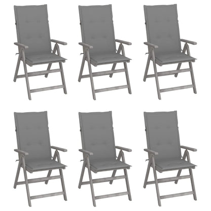 Garden Reclining Chairs 2 Pcs With Cushions Solid Wood Acacia