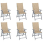 Garden Reclining Chairs 2 Pcs With Cushions Solid Wood Acacia
