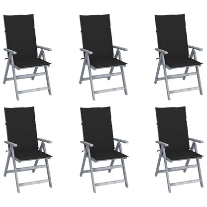 Garden Reclining Chairs 2 Pcs With Cushions Solid Wood Acacia