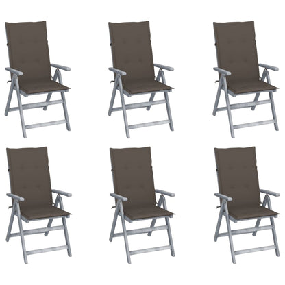 Garden Reclining Chairs 2 Pcs With Cushions Solid Wood Acacia