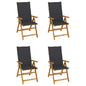 Garden Reclining Chairs 2 Pcs With Cushions Solid Acacia Wood
