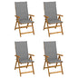Garden Reclining Chairs 2 Pcs With Cushions Solid Acacia Wood