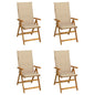 Garden Reclining Chairs 2 Pcs With Cushions Solid Acacia Wood