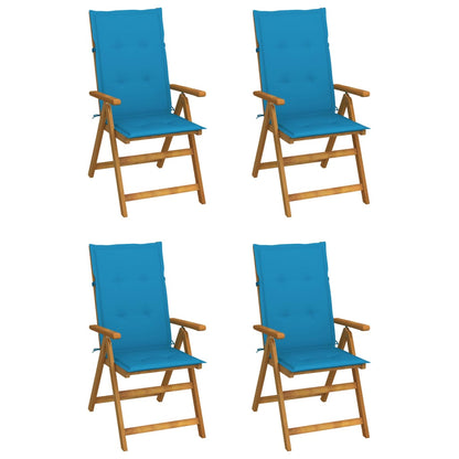 Garden Reclining Chairs 2 Pcs With Cushions Solid Acacia Wood