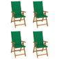 Garden Reclining Chairs 2 Pcs With Cushions Solid Acacia Wood