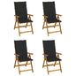 Garden Reclining Chairs 2 Pcs With Cushions Solid Acacia Wood