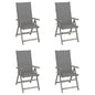 Garden Reclining Chairs 2 Pcs With Cushions Solid Wood Acacia
