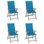 Garden Reclining Chairs 2 Pcs With Cushions Solid Wood Acacia