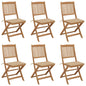 Folding Garden Chairs 2 Pcs With Cushions Solid Wood Acacia