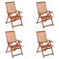 Folding Garden Chairs 4 Pcs Solid Acacia Wood