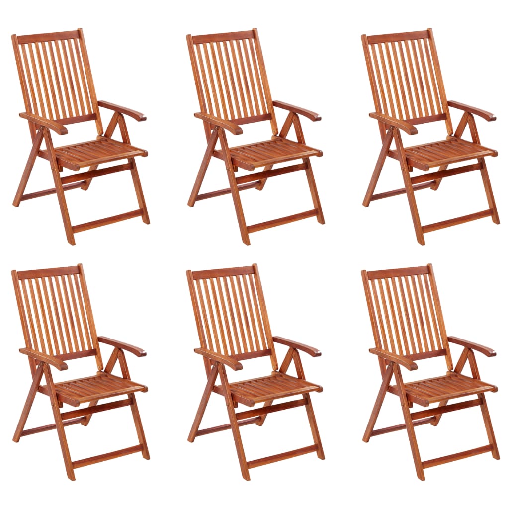 Folding Garden Chairs 4 Pcs Solid Acacia Wood