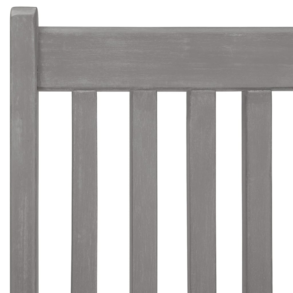 Garden Reclining Chairs 4 Pcs Grey Solid Wood Acacia