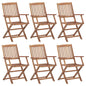 Folding Outdoor Chairs 2 Pcs Solid Acacia Wood