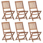 Folding Outdoor Chairs 2 Pcs Solid Acacia Wood