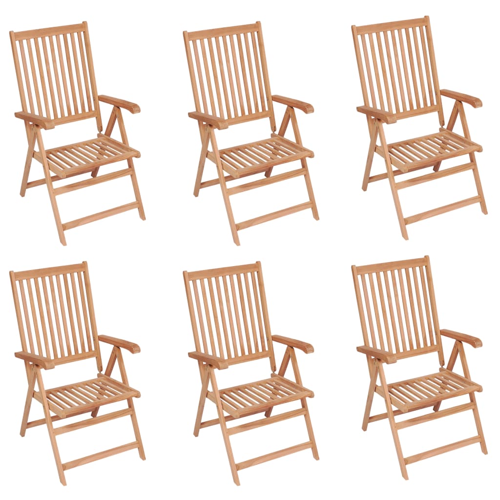 Reclining Garden Chairs 4 Pcs Solid Teak Wood