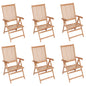 Reclining Garden Chairs 4 Pcs Solid Teak Wood