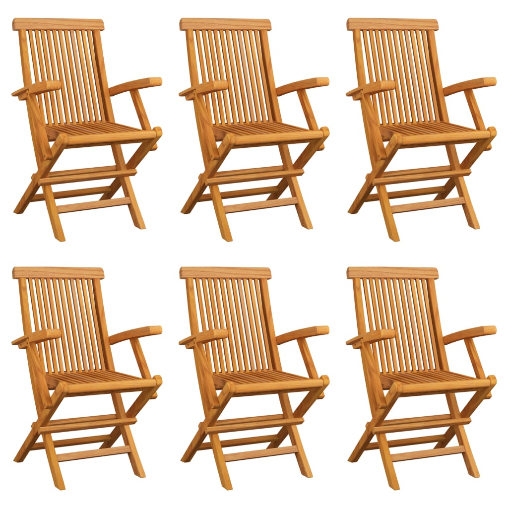 Folding Garden Chairs 4 Pcs Solid Teak Wood