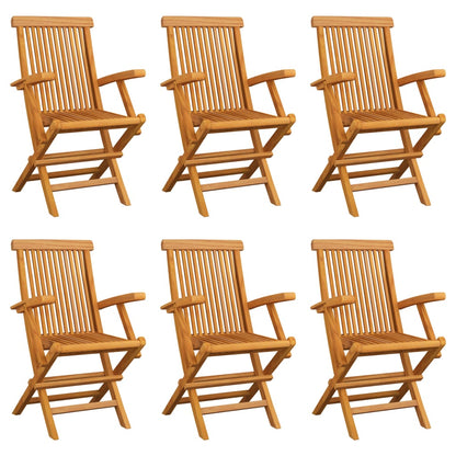 Folding Garden Chairs 4 Pcs Solid Teak Wood