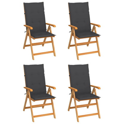 Garden Chairs 2 Pcs With Cushions Solid Teak Wood