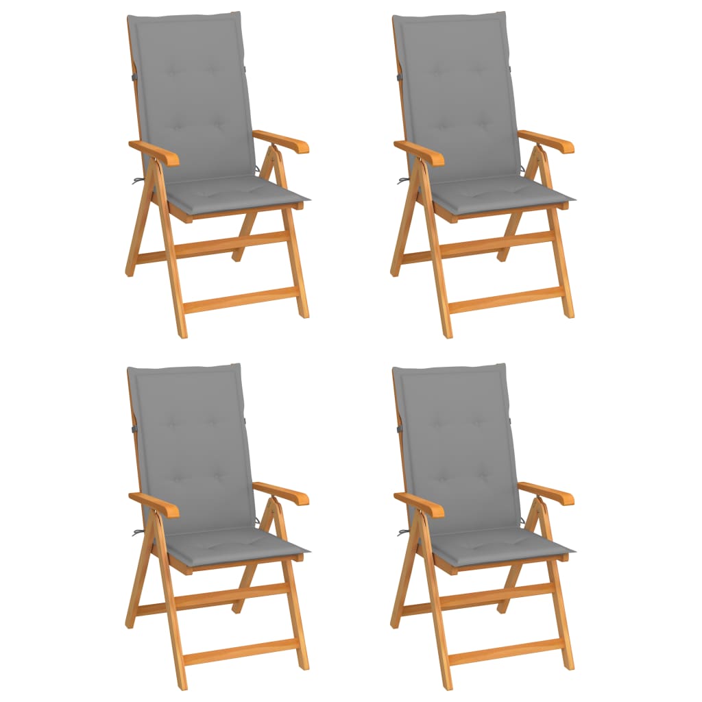 Garden Chairs 2 Pcs With Cushions Solid Teak Wood