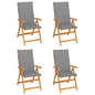 Garden Chairs 2 Pcs With Cushions Solid Teak Wood
