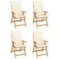 Garden Chairs 2 Pcs With Cushions Solid Teak Wood