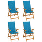 Garden Chairs 2 Pcs With Cushions Solid Teak Wood